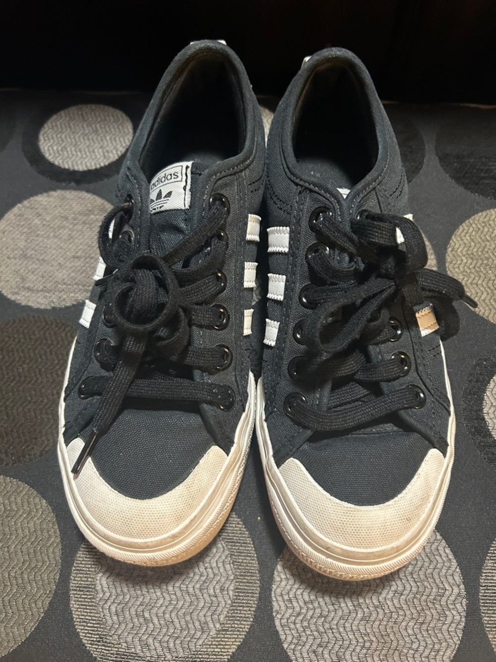adidas Women’s Black and White Low-Top Sneakers